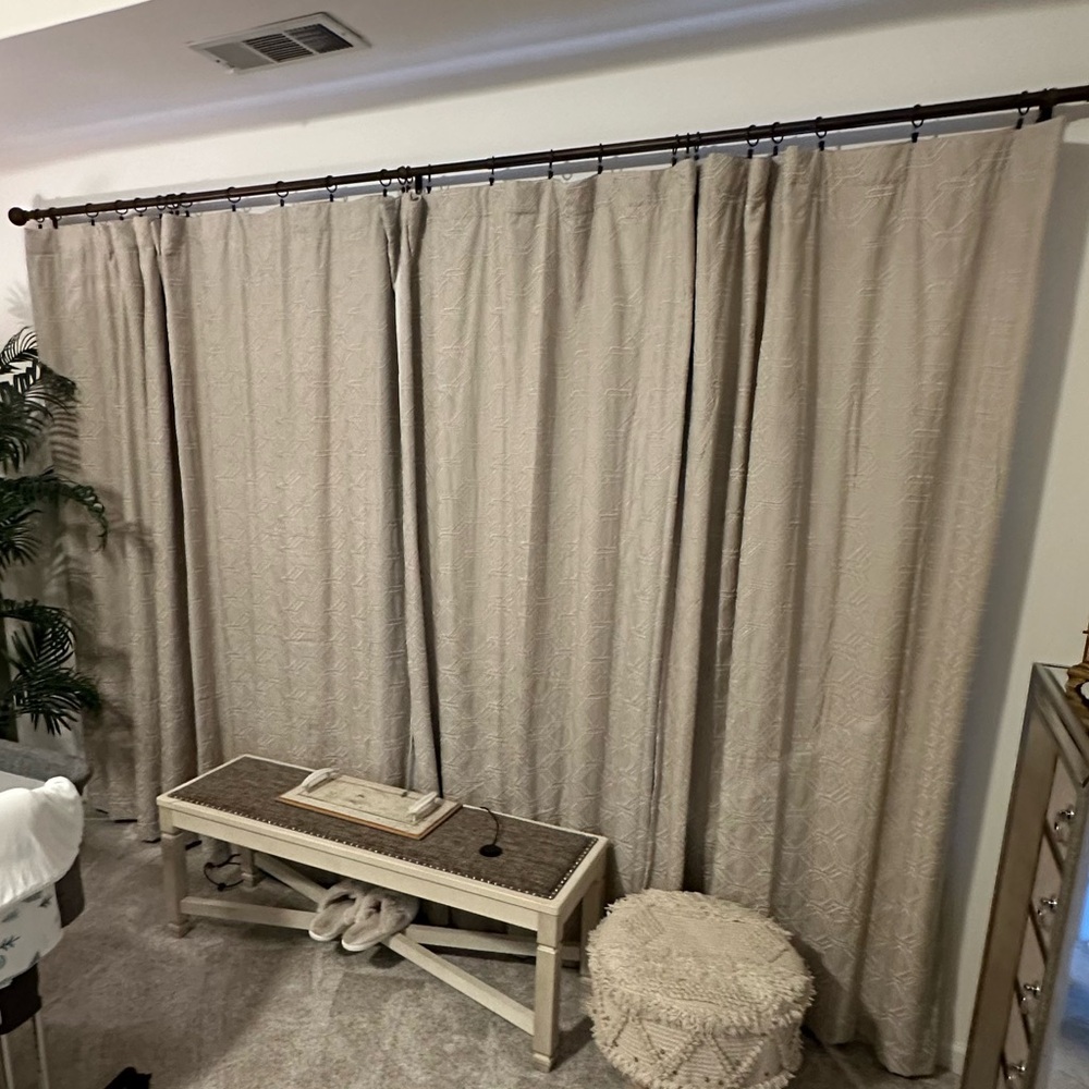 Everhome Beige Linen Curtains